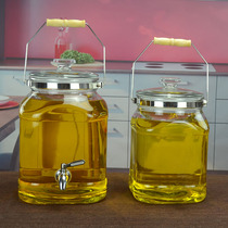 装油瓶 厨房 家用大号玻璃油壶防漏储油罐大容量5l花生油食用油桶