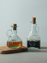 Bormioli意大利进口雕花油瓶香醋瓶分装瓶橄榄油壶厨房玻璃调味瓶