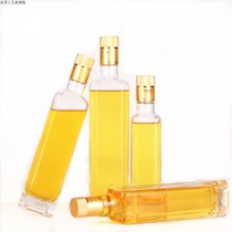 高档橄榄油瓶 250ml核桃油500ml牡丹籽油750ml透明密封玻璃空瓶子