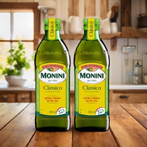 意大利原瓶原装进口莫尼尼经典CLASSICO特级初榨橄榄油1L*2瓶装