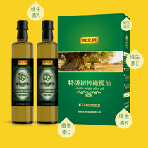 陈克明橄榄进口油食用低健身官方减餐食用油500mlx2瓶装脂
