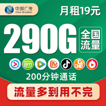 中国广电流量卡纯流量上网卡5g手机电话卡流量卡全国通用福兔卡