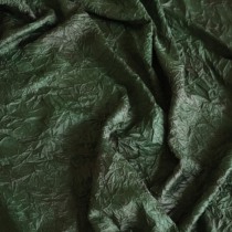 油蜡皮革橄榄绿意大利风高品质褶皱竖纹硬挺变色渐变创意外套布料