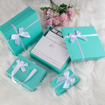 蓝色礼物盒护肤品化妆品大礼品盒口红包装空盒香水盒婚庆伴手礼盒