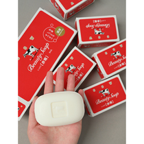 日本进口 3枚入 牛奶香皂洁面皂香皂洗脸清洁牛乳石碱沐浴皂盒装