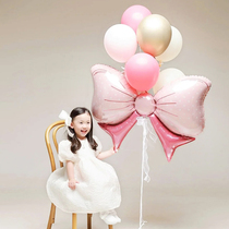 儿童周岁生日装饰场景布置气球女孩小红书同款汽球数字粉色飘空
