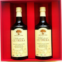 古特拉意大利特级初榨橄榄油欧盟IGP庄园级食用油 礼盒装1L*2