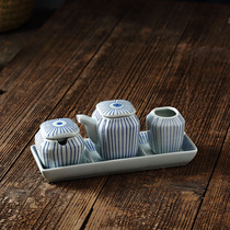 创意陶瓷调味罐酱油壶醋壶简约厨房调料罐子套装日式寿司料理餐具