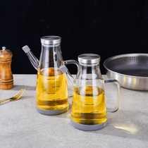油壶厨房家用玻璃油瓶不锈钢欧式防漏油调味料装酱油醋香油瓶罐大