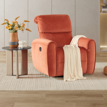 LAZBOY乐至宝单人多功能电动沙发布艺小户型客厅简约A629半熟可可