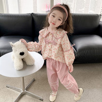 女童春秋季森系套装2023新款时髦儿童装洋气两件套女宝宝洋气秋装
