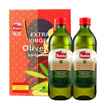 欧蕾西班牙原装进口特级初榨冷榨橄榄油食用油1L*2送包装