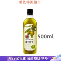 韩国进口食品 白雪初榨橄榄油食用油 500ml瓶装