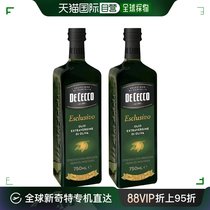 韩国直邮DeCecco得科进口芳香橄榄油750ml*2瓶西餐意面萨拉调料