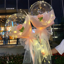 网红波波球透明发光气球装饰结婚告白派对生日场景布置花束立柱