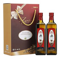 阿格利司(AGRIC)特级初榨橄榄油礼盒 750ml*2 希腊原装进口团