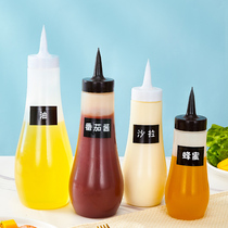 挤酱瓶番茄沙拉酱透明塑料尖嘴挤压式商用油壶调料酱汁酱料瓶套装