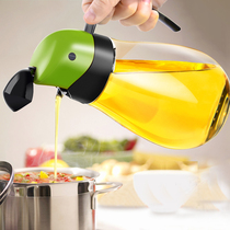 日式厨房自动开合油壶防漏控油橄榄油香油醋玻璃瓶油罐不锈钢油嘴