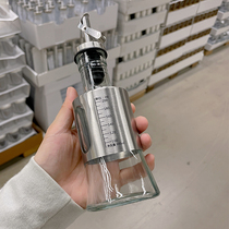 不锈钢油壶玻璃油瓶自动开合重力感应家用调料瓶香油花椒油醋瓶子