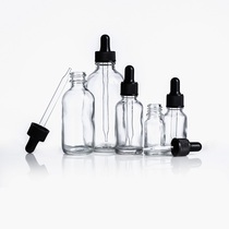 出口德国12个装30ml透明色精油橄榄瓶玻璃美容分装瓶做实验滴管瓶