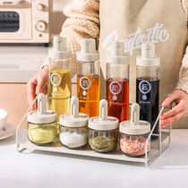 川岛屋玻璃油壶厨房家用自动开合油罐调料罐组合套装酱油醋调料瓶