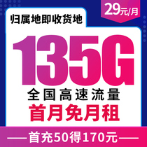 中国移动纯流量卡全国通用上网卡靓号手机号码卡4g5g大流量电话卡