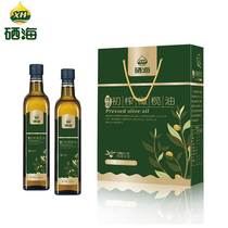 XH硒海特级初榨橄榄油500ml*2瓶礼盒装西班牙进口原油家用健康油