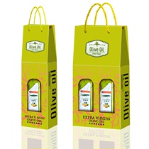 进口橄榄油包装礼盒单支装双瓶装橄榄油礼品盒现货手提袋纸盒设计