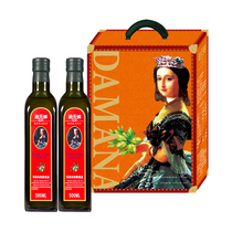迪美娜西班牙原油进口特级初榨橄榄油 精品礼盒500mlX2瓶