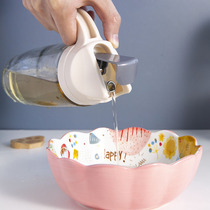 厨房油瓶自动翻盖玻璃油壶防尘漏调味瓶调料瓶家用醋壶饭店酱油壶