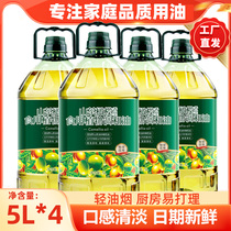山茶橄榄食用油5L*4桶山茶籽调和油植物油物理压榨橄榄油整箱包邮