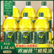 欧丽薇兰纯正橄榄油1.6L*6桶含特级初榨橄榄油食用油整箱家用炒菜